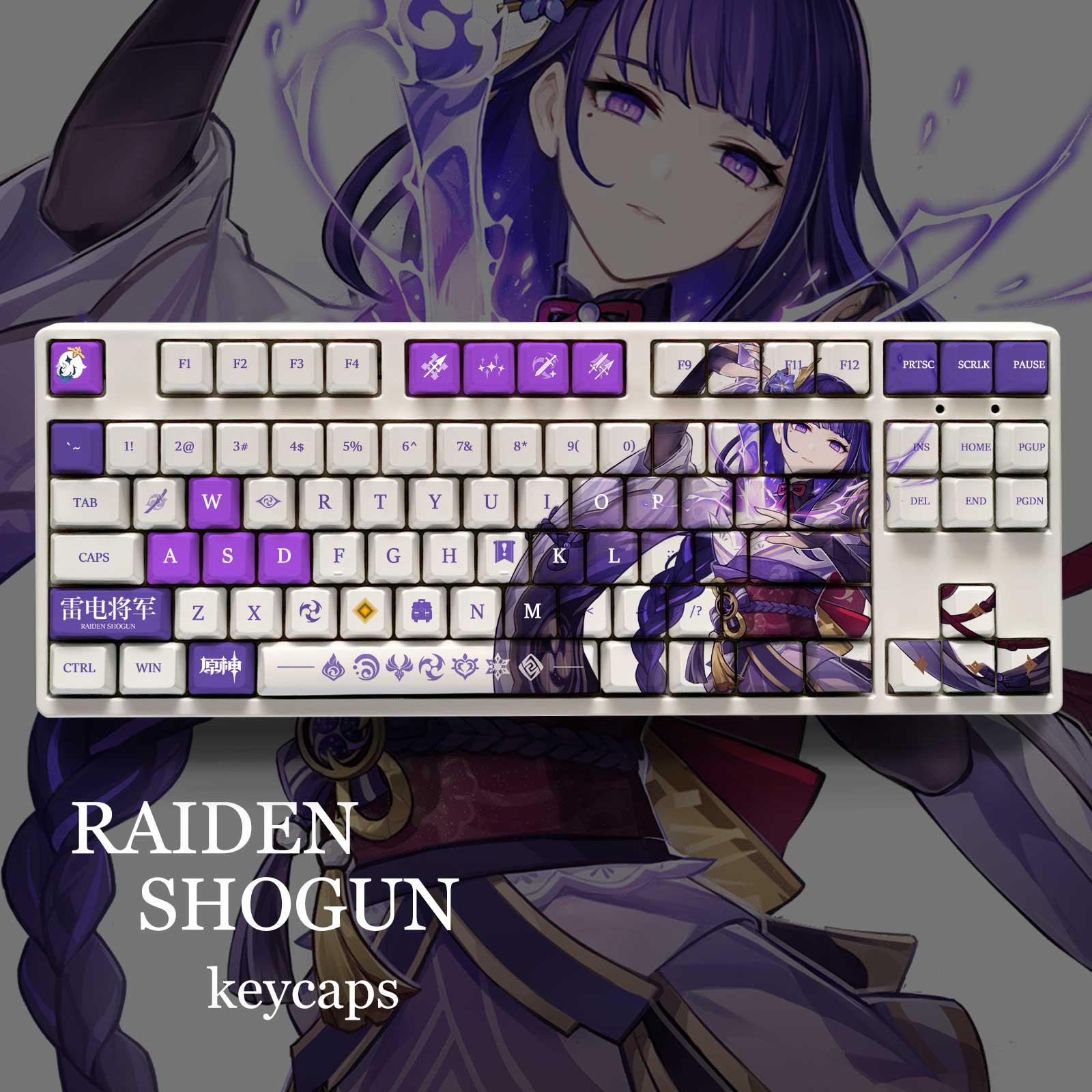  Ʈ ׸ RAIDEN SHOGUN Pbt  Űĸ 108 Ű Ʈ,  Ű, OEM   Űĸ